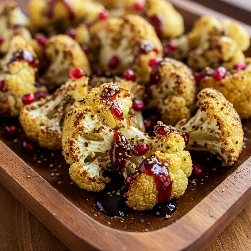 Vegan Middle Eastern: Za’atar Roasted Cauliflower with Pomegranate Molasses - AI