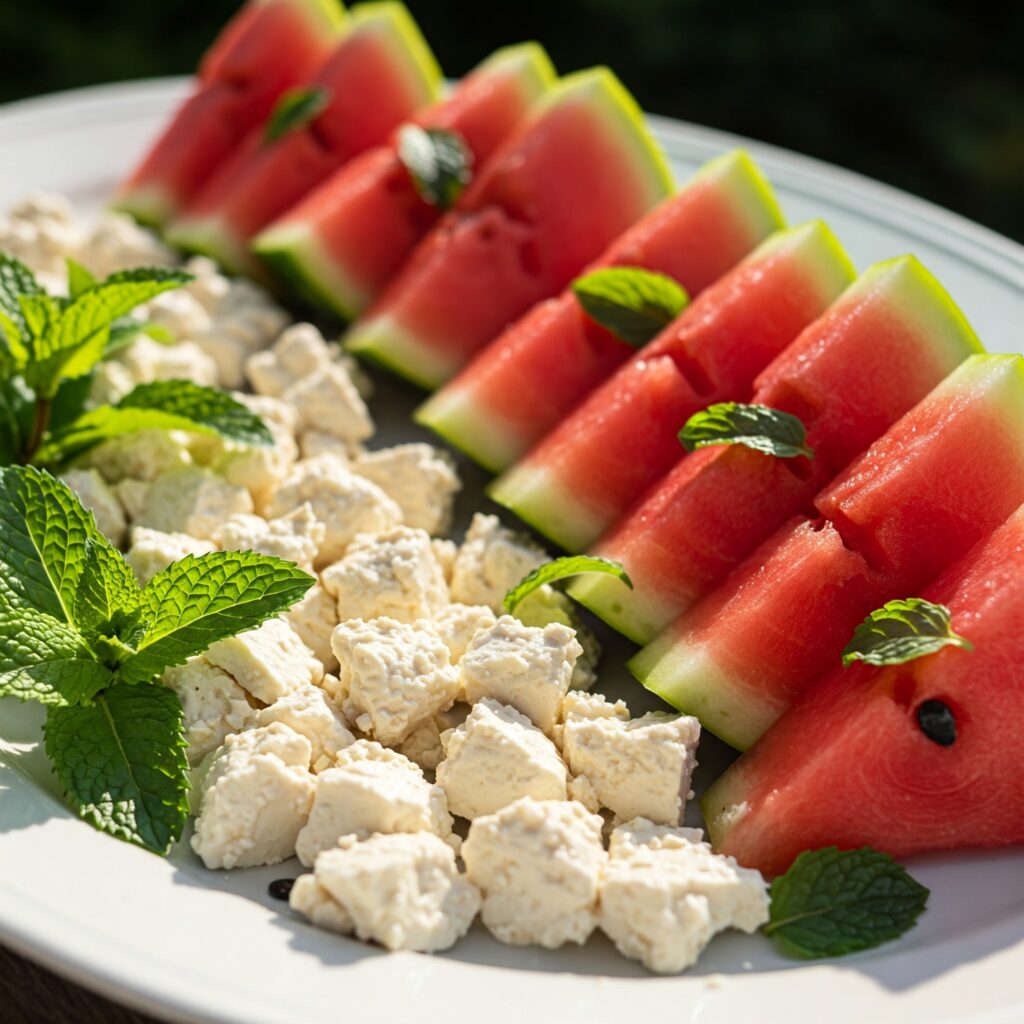 Watermelon with Feta-Style Tofu and Mint - AI