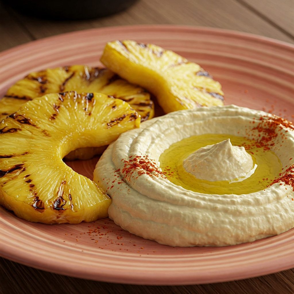 Pineapple and Humus unexpected vegan food pairings