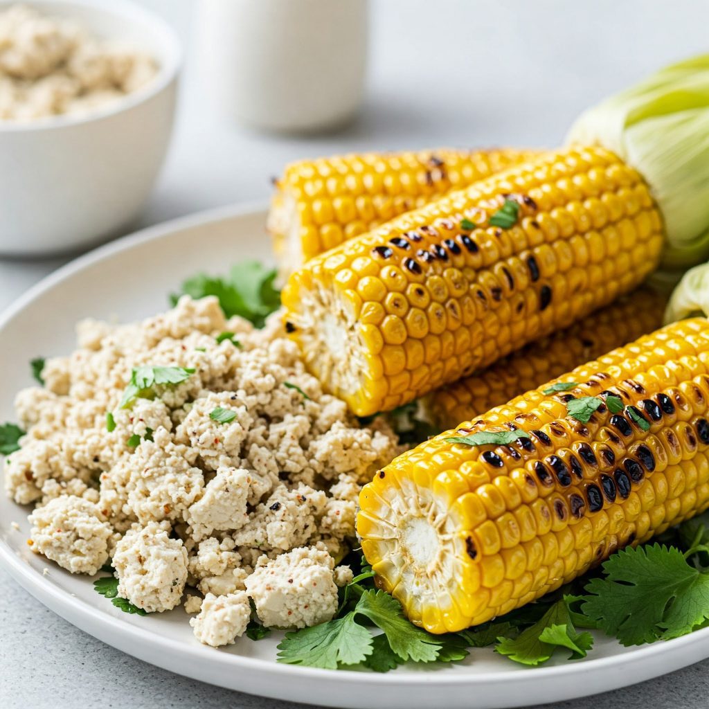 Grilled Corn and Vegan Feta unexpected vegan food pairings